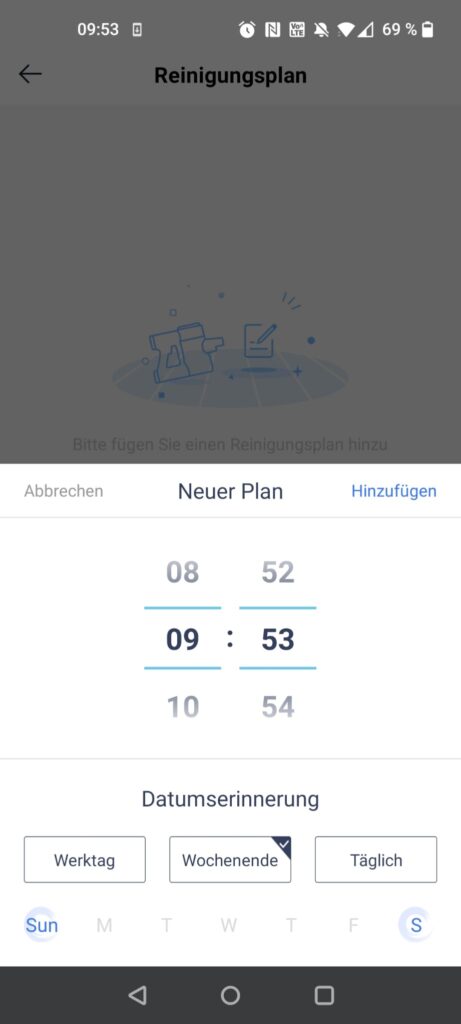 Tineco Pure ONE A90S Akku-Staubsauger App Reinigungsplan erstellen