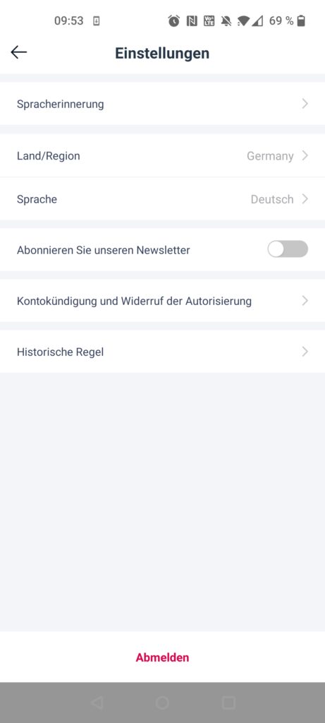 Tineco Pure ONE A90S Akku-Staubsauger App Einstellungen