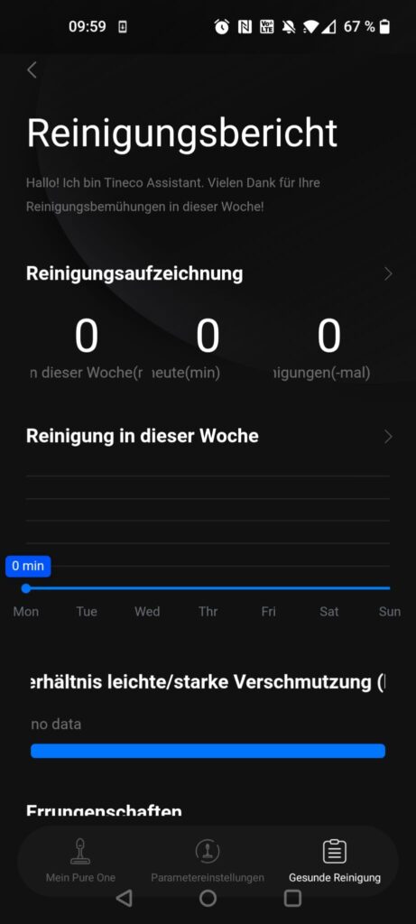 Tineco Pure ONE A90S Akku-Staubsauger App Reinigungsbericht