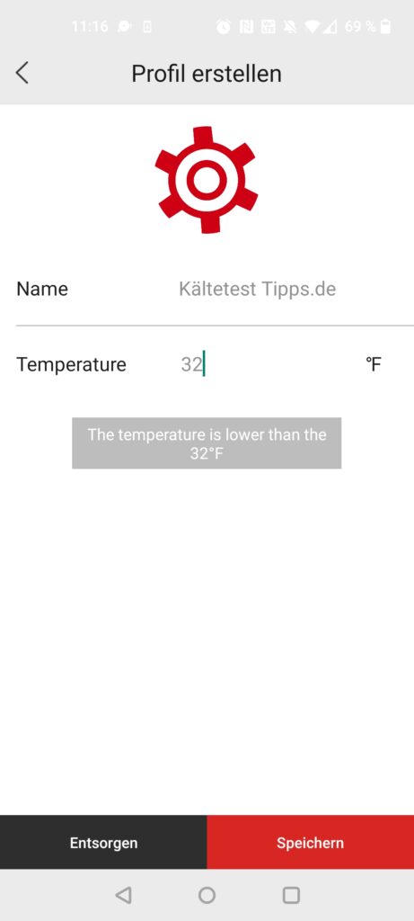 ThermoPro TP961 TempSpike Grillthermometer Kältetest Profilerstellung