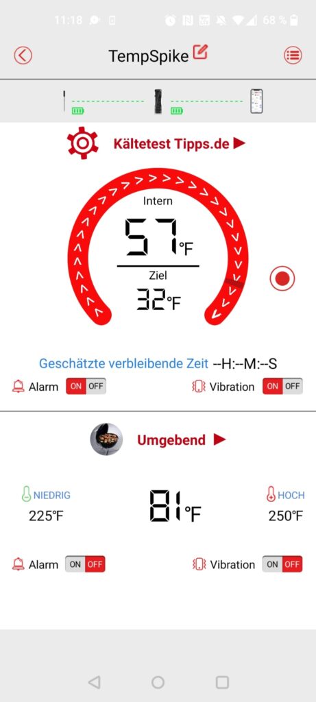 ThermoPro TP961 TempSpike Grillthermometer Messgenauigkeit Kältetest