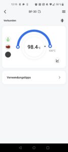 BFOUR BF-30 Pro Grillthermometer App-Anzeige Hitzetest