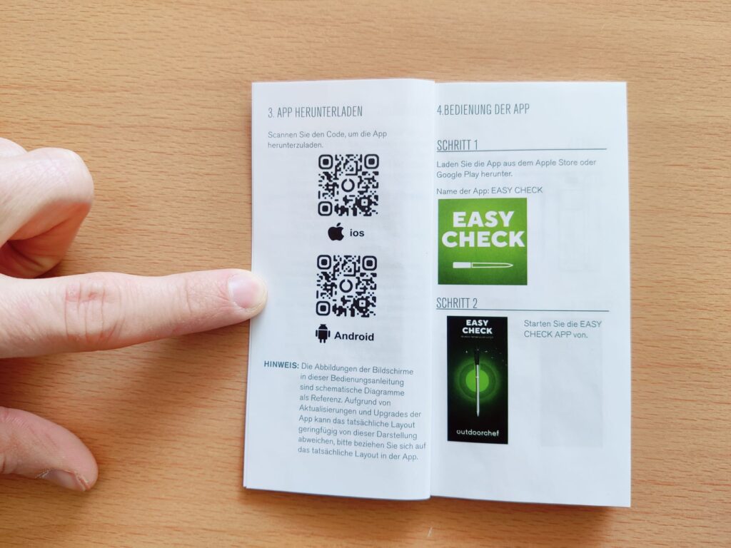 Outdoorchef Easy Check Single Grillthermometer Bedienungsanleitung innen