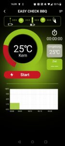 Outdoorchef Easy Check Single Grillthermometer App Messvorgang