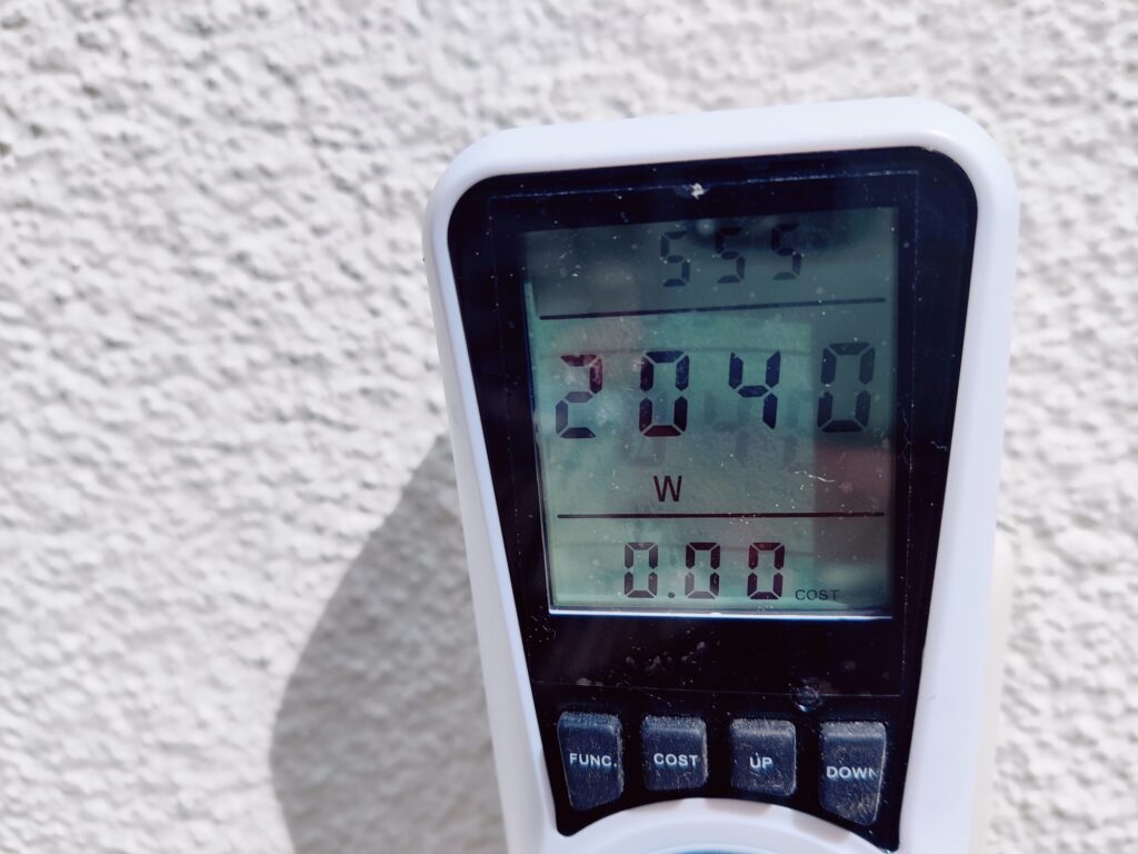 TZS First Austria FA-5350-3 Elektrogrill Stromverbrauch auf höchster Stufe
