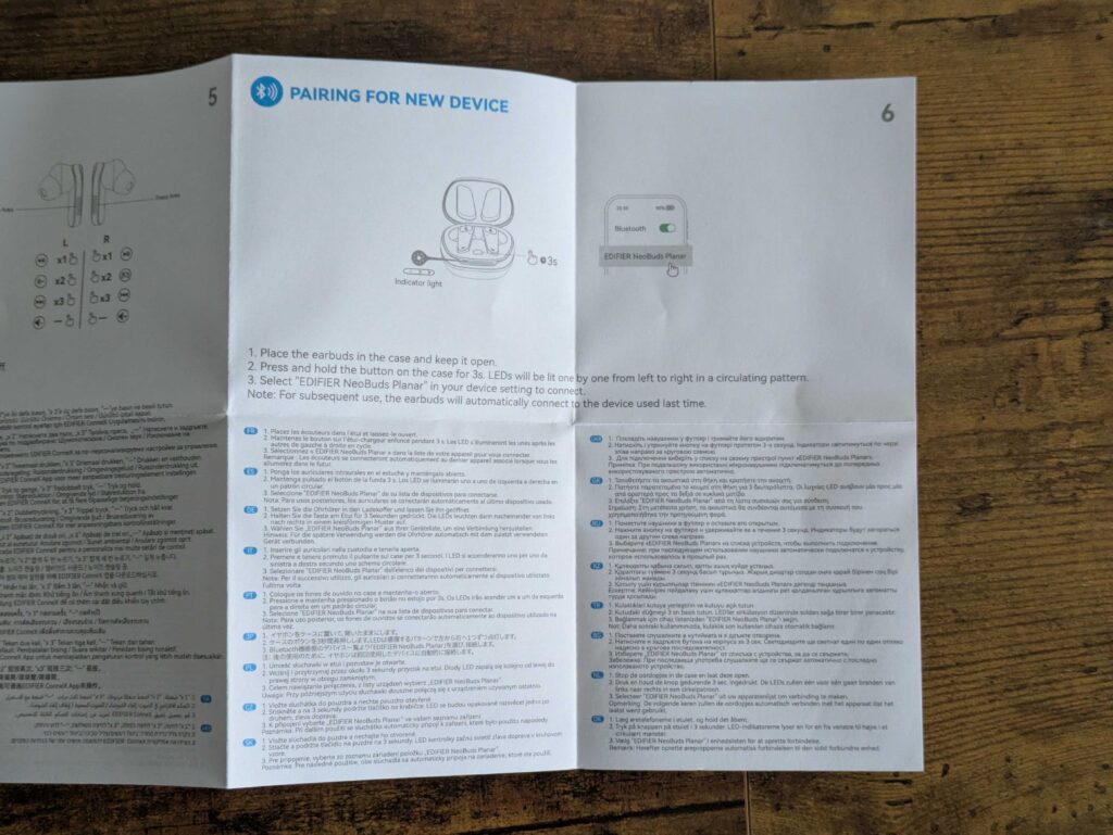 Anleitung der Edifier NeoBuds Planar In-Ear-Kopfhörer geöffnet (4)