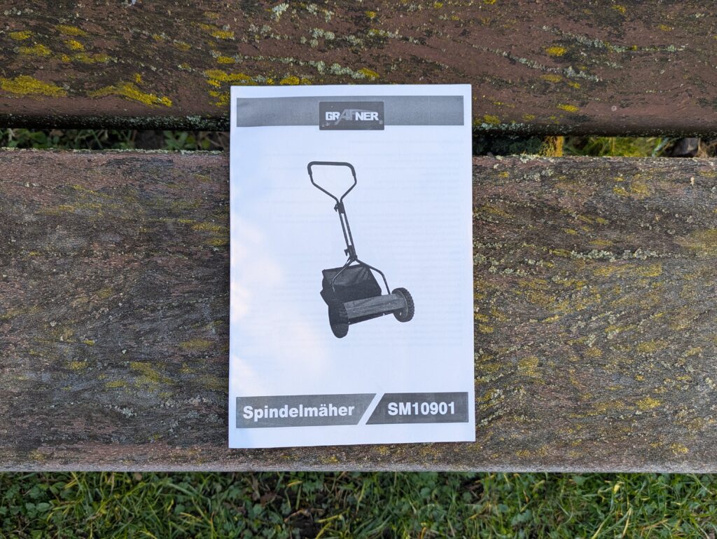 Anleitung des Grafner SM10901 Spindelmähers