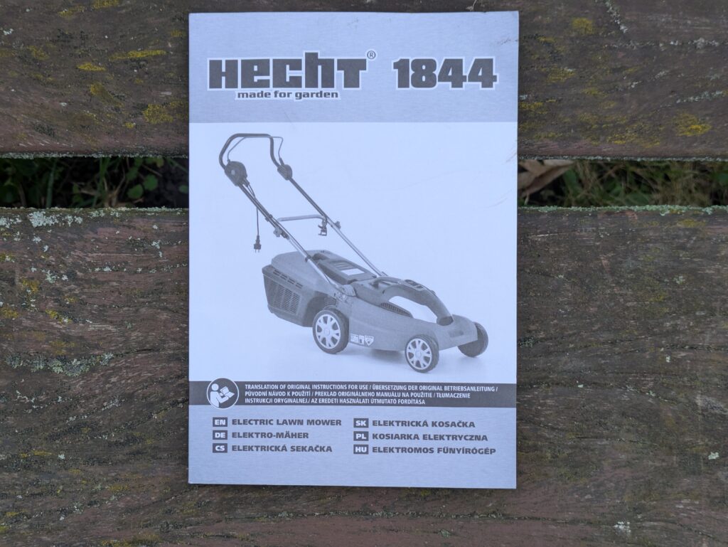 Anleitung des Hecht 1844 Elektro-Rasenmähers