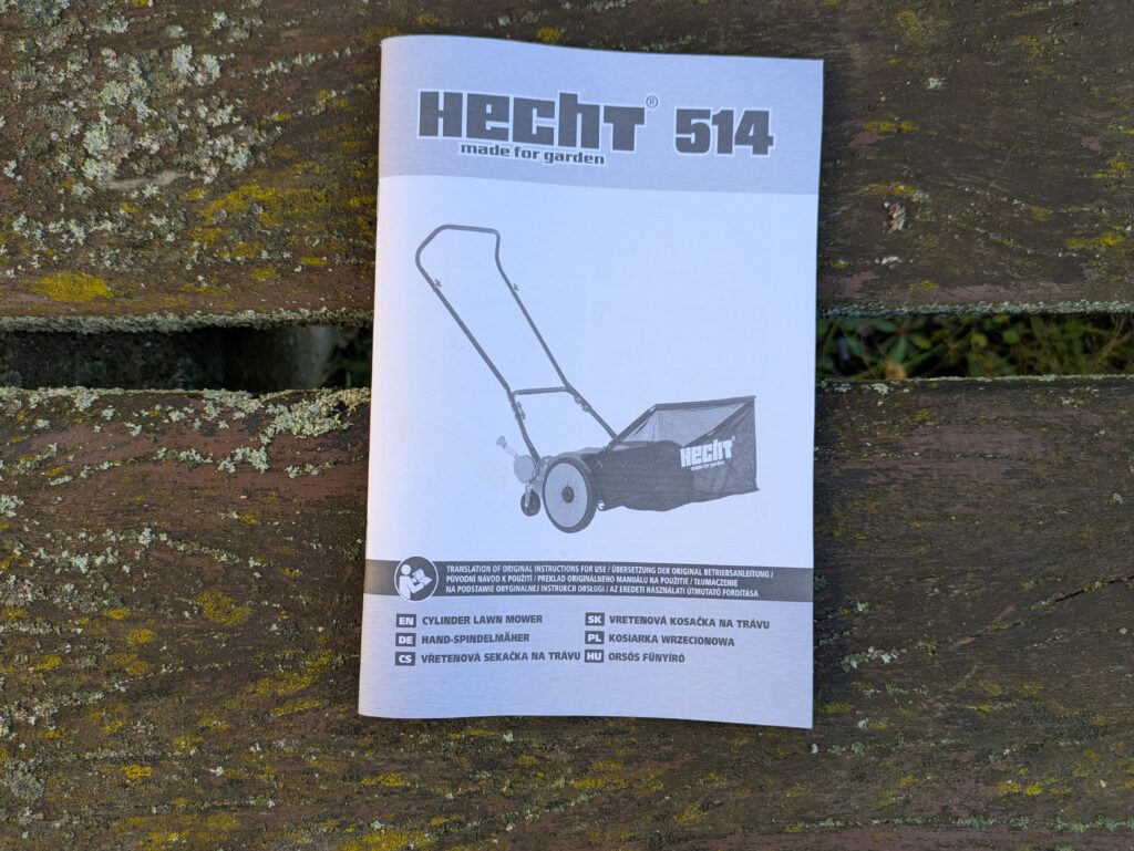 Anleitung des Spindelmäher HECHT 514 Spindelmähers