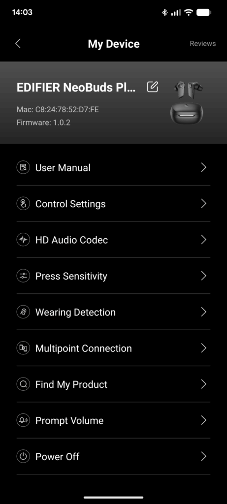 App der Edifier NeoBuds Planar In-Ear-Kopfhörer (6)