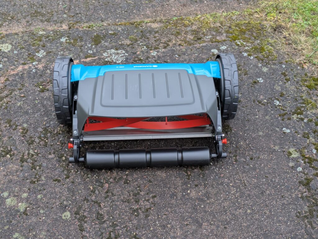 Gardena Comfort 400 C Spindelmäher von hinten