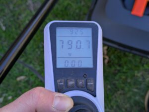 Stromverbrauch des FUXTEC FX-RME33 Elektro-Rasenmähers