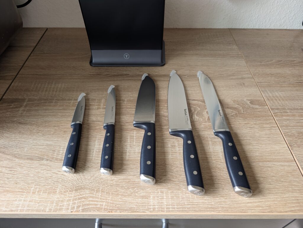 Tefal EverSharp Pro Messerset Messer ausgepackt