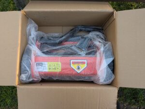 Verpackung des Grafner SM10901 Spindelmähers geöffnet (2)