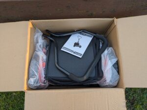Verpackung des Grafner SM10901 Spindelmähers geöffnet