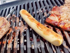 Weber Q 1400 Elektrogrill Grillergebnis Würstchen