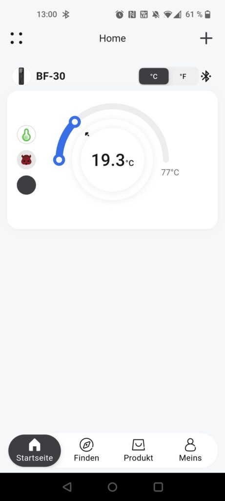 BFOUR BF-30 Pro Grillthermometer App Testbeginn