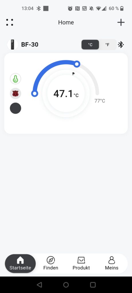 BFOUR BF-30 Pro Grillthermometer App im Testverlauf