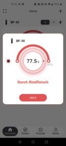 BFOUR BF-30 Pro Grillthermometer App Temperaturwarnung