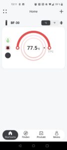 BFOUR BF-30 Pro Grillthermometer App am Testende