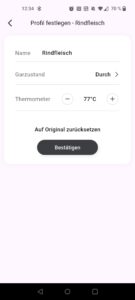 BFOUR BF-30 Pro Grillthermometer Profil für den Testdurchlauf
