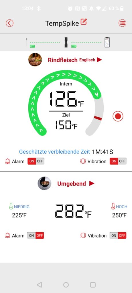 ThermoPro TP961 TempSpike Grillthermometer App Verbindung