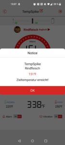 ThermoPro TP961 TempSpike Grillthermometer App Temperaturwarnung