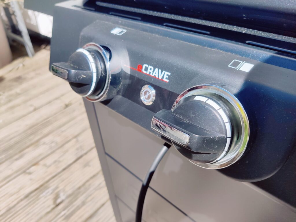 Enders eCRAVE 2 Elektrogrill Drehregler im Betrieb