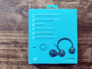 JLab Go Work 2nd Gen Headset Verpackung Rückseite
