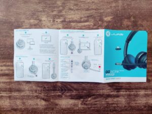 JLab Go Work 2nd Gen Headset Anleitung ausgeklappt