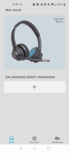 JLab Go Work 2nd Gen Headset App Gerät gekoppelt