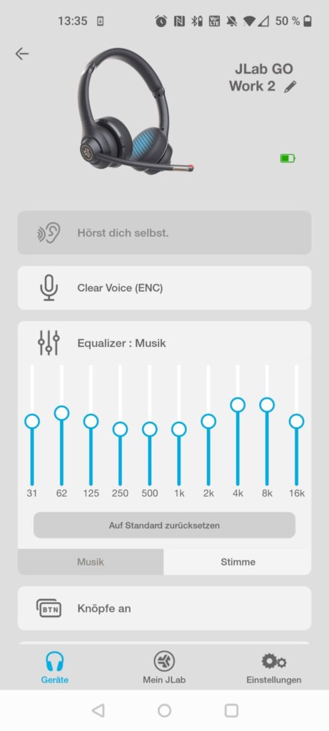 JLab Go Work 2nd Gen Headset App Equalizer Musik