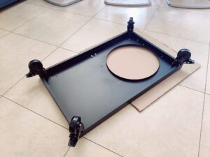 BURNHARD Big FRED Deluxe Series 4 Gasgrill Rollen montiert