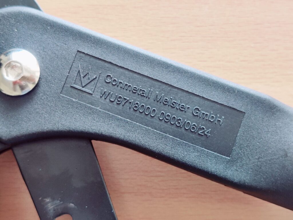 Meister WU9718000 Astschere Produktbezeichnung graviert