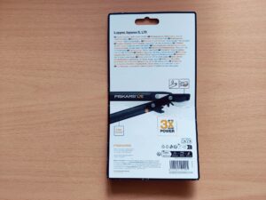 Fiskars PowerGear II L70 Astschere Produktinformationen Rückseite