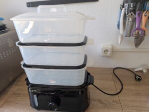 Amazon-Basics-Dampfgarer Basis und Garbehälter