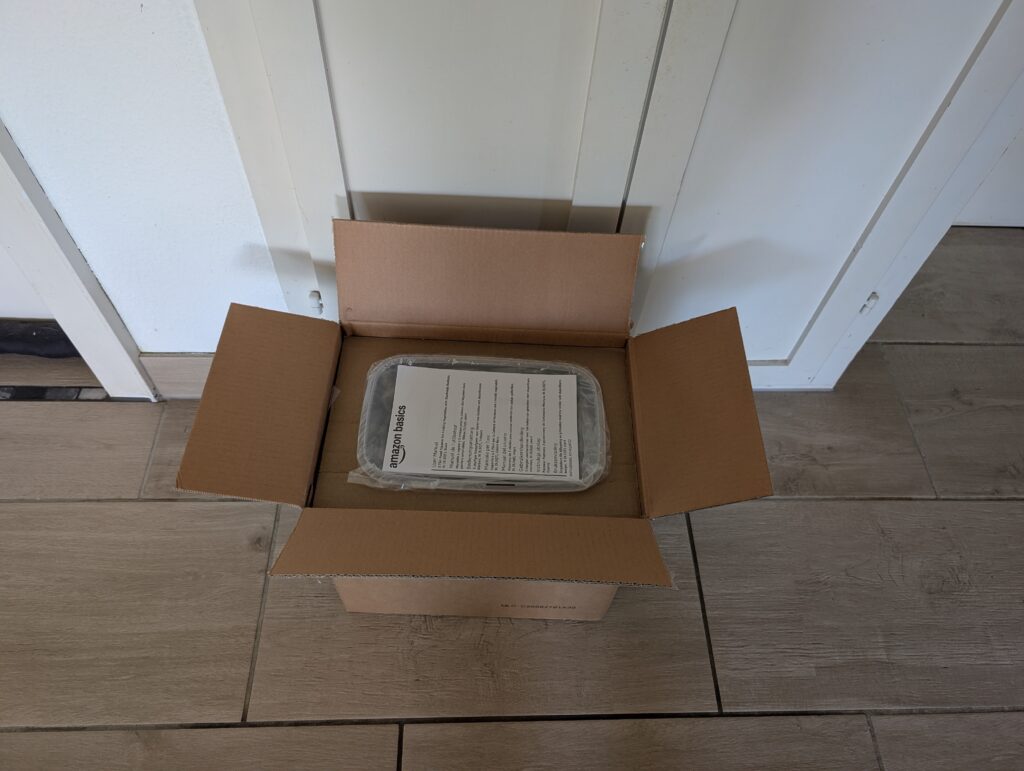 Amazon-Basics-Dampfgarer Verpackung geöffnet
