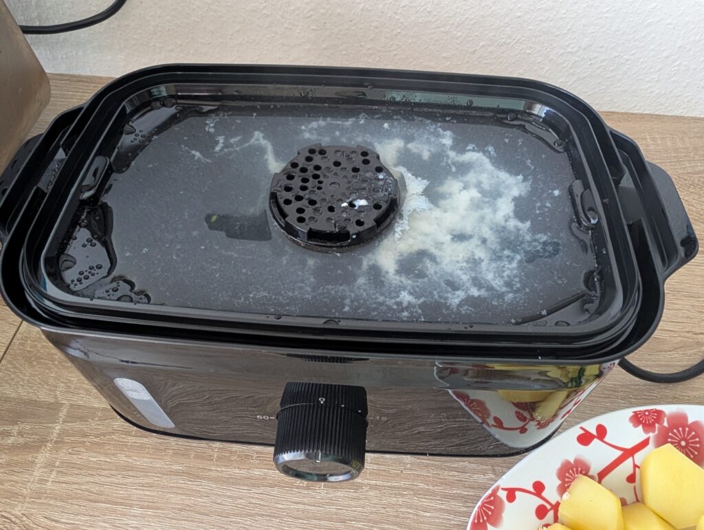 Amazon-Basics-Dampfgarer nach der Zubereitung