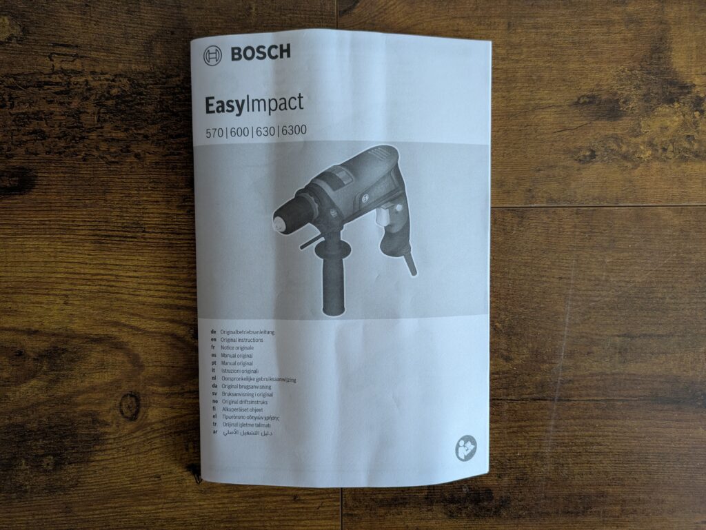 Anleitung der Bosch EasyImpact 600 Schlagbohrmaschine