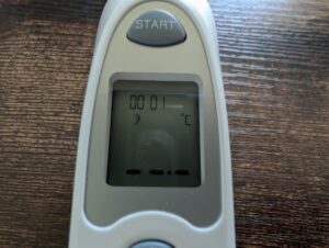 Beurer FT 58 Ohrthermometer Display eingeschaltet 2