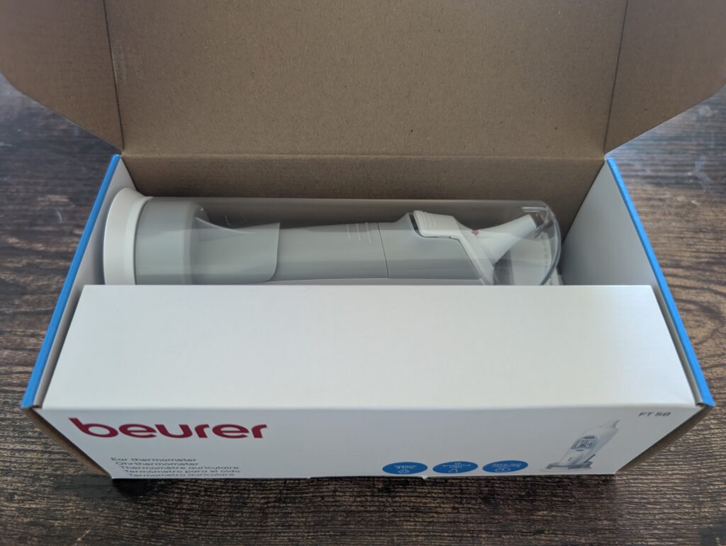 Beurer FT 58 Ohrthermometer Verpackung geöffnet