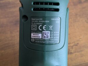 Bosch EasyImpact 600 Schlagbohrmaschine Typschild