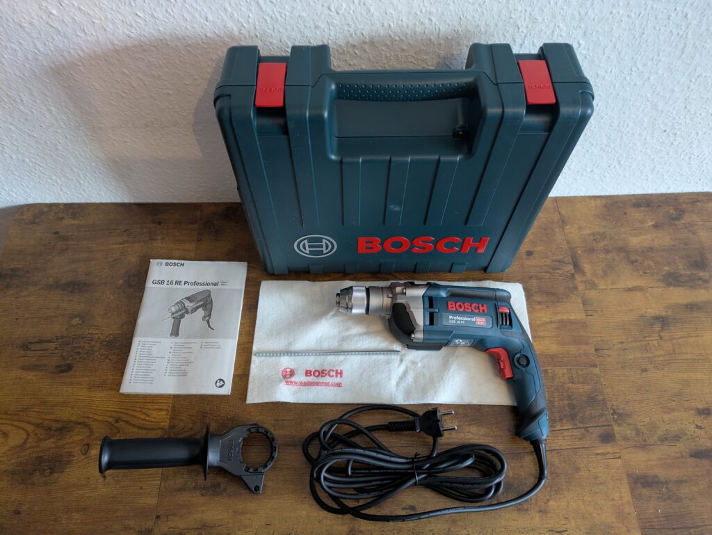Bosch Professional GSB 16 RE Schlagbohrmaschine Lieferumfang (2)