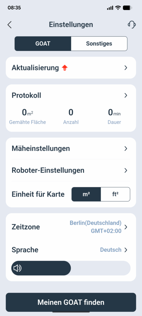 ECOVACS Goat A1600 LiDAR PRO Mähroboter App (12)