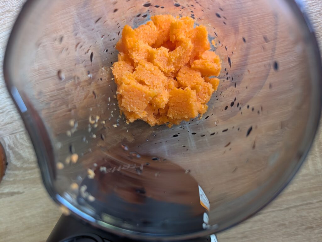 Fretta-Slow-Juicer Möhrentrester in Behälter