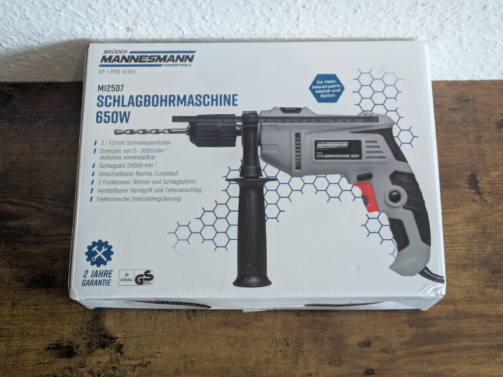 Karton der Brüder Mannesmann M12507 Schlagbohrmaschine