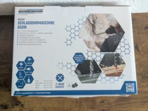 Karton der Brüder Mannesmann M12507 Schlagbohrmaschine von hinten