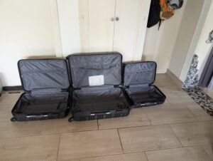 Kesser-Kofferset drei Koffer geöffnet