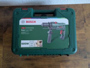 Koffer der Bosch EasyImpact 600 Schlagbohrmaschine