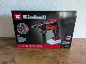 Verpackung der Einhell TE-ID 18 Li-Solo Schlagbohrmaschine von vonre
